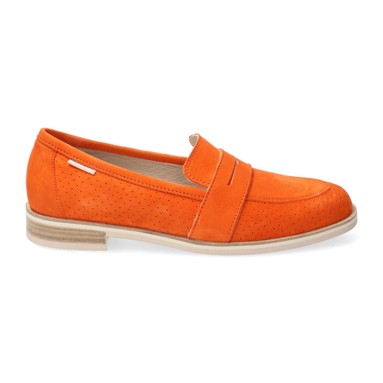 mocassins femme modèle Hadele perf orange - Mephisto
